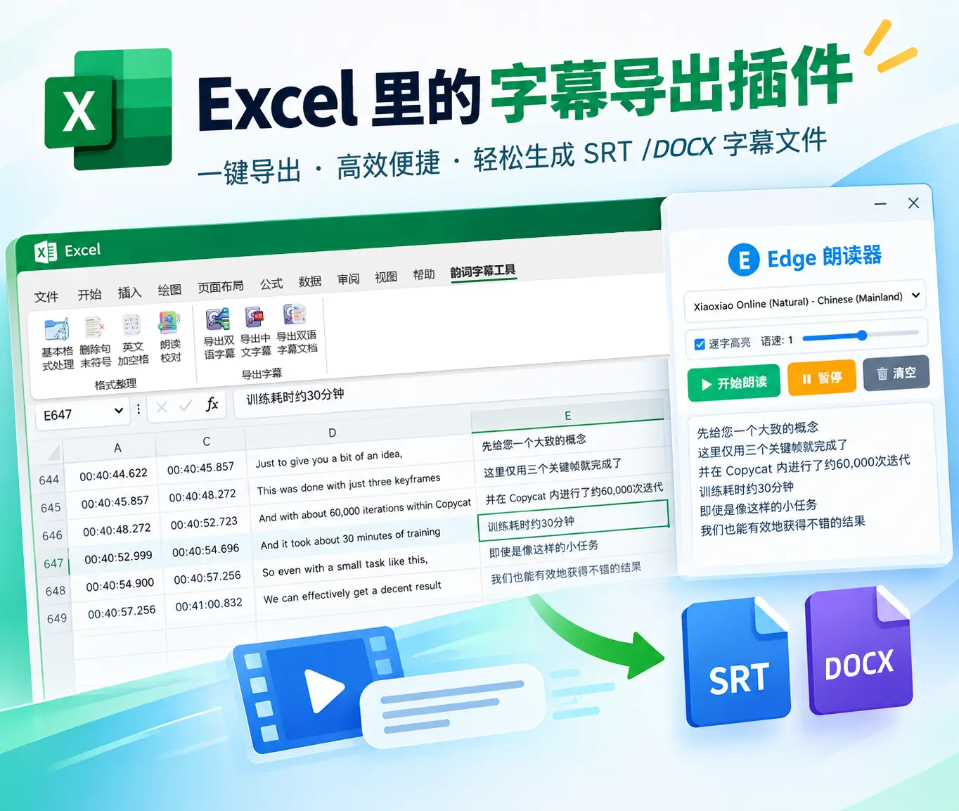 Excel Subtitle Cleanup Tutorial · Sublyric